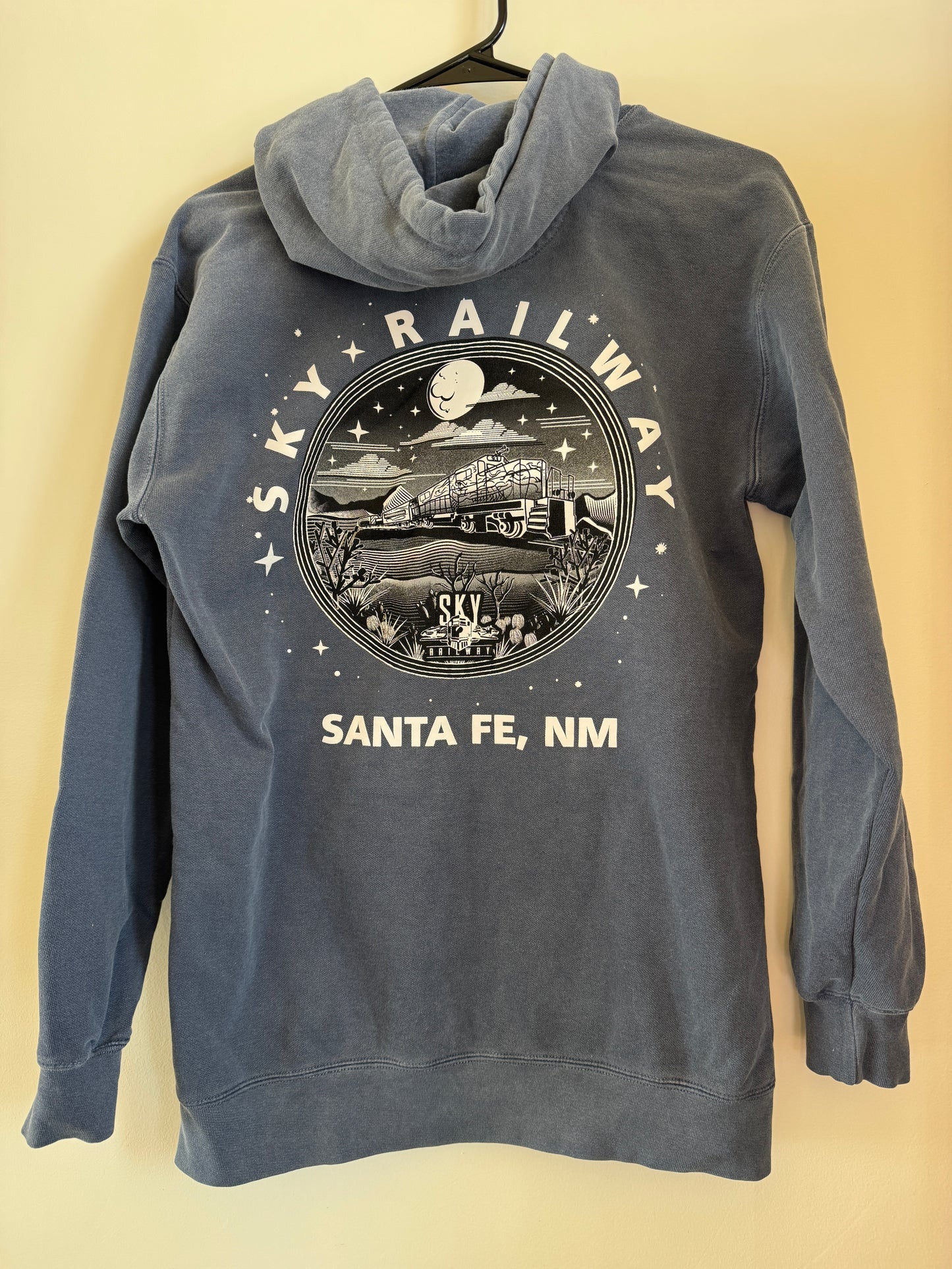 Adventure Train Hoodie- Blue Jean