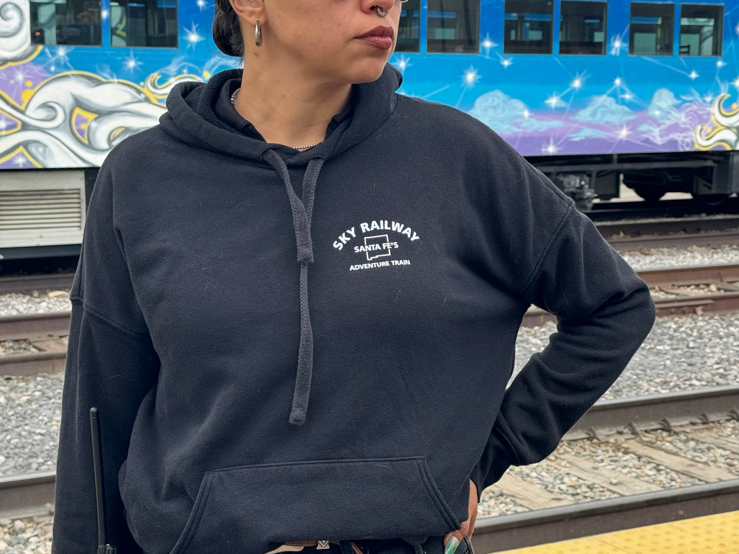 Adventure Train Hoodie- Black